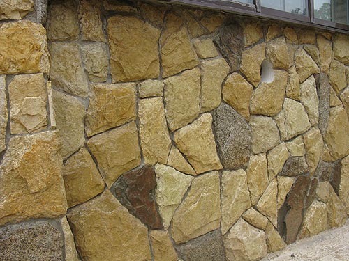 отделка фасада камнем